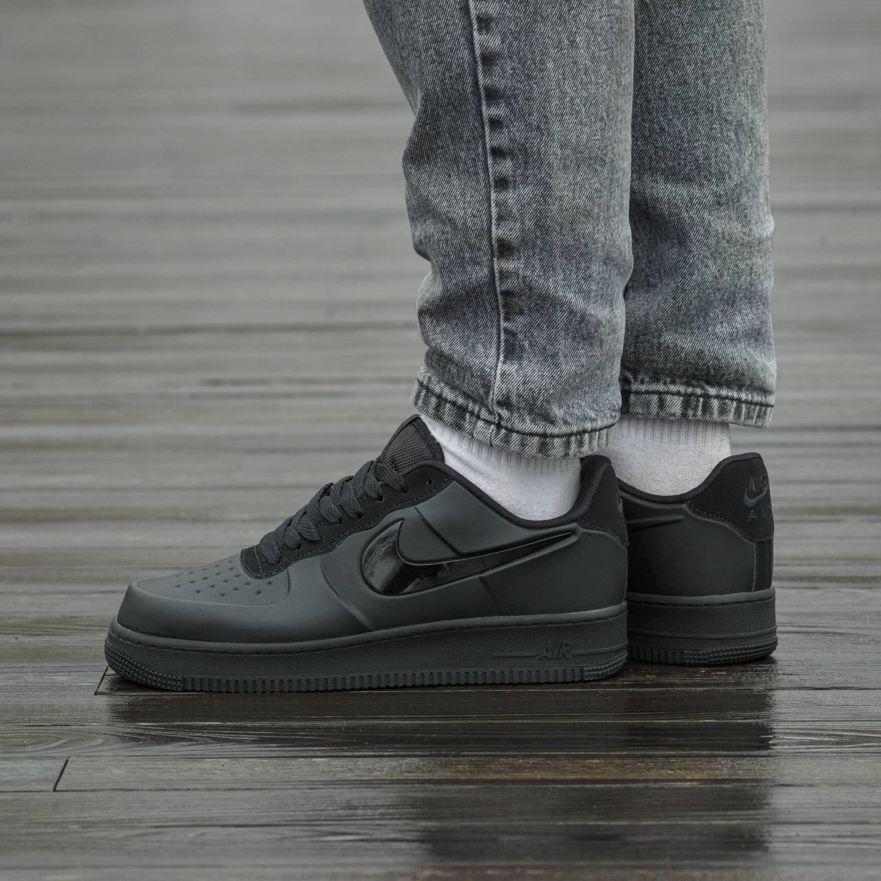 Nike Air Force 1 Foamposite Black 42, фото 1
