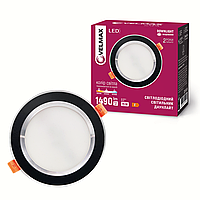 LED світильник VELMAX V-DR-Bl, 15W, 3000-6500K, чорний, з перемикачем, 230V