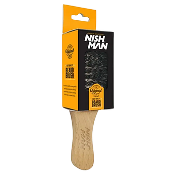 Щітка для бороди Nishman Premium Beard Brush, світло-коричнева (10606010)