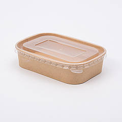 Кришка ПЕТ до прямокутного салатника 50 шт уп