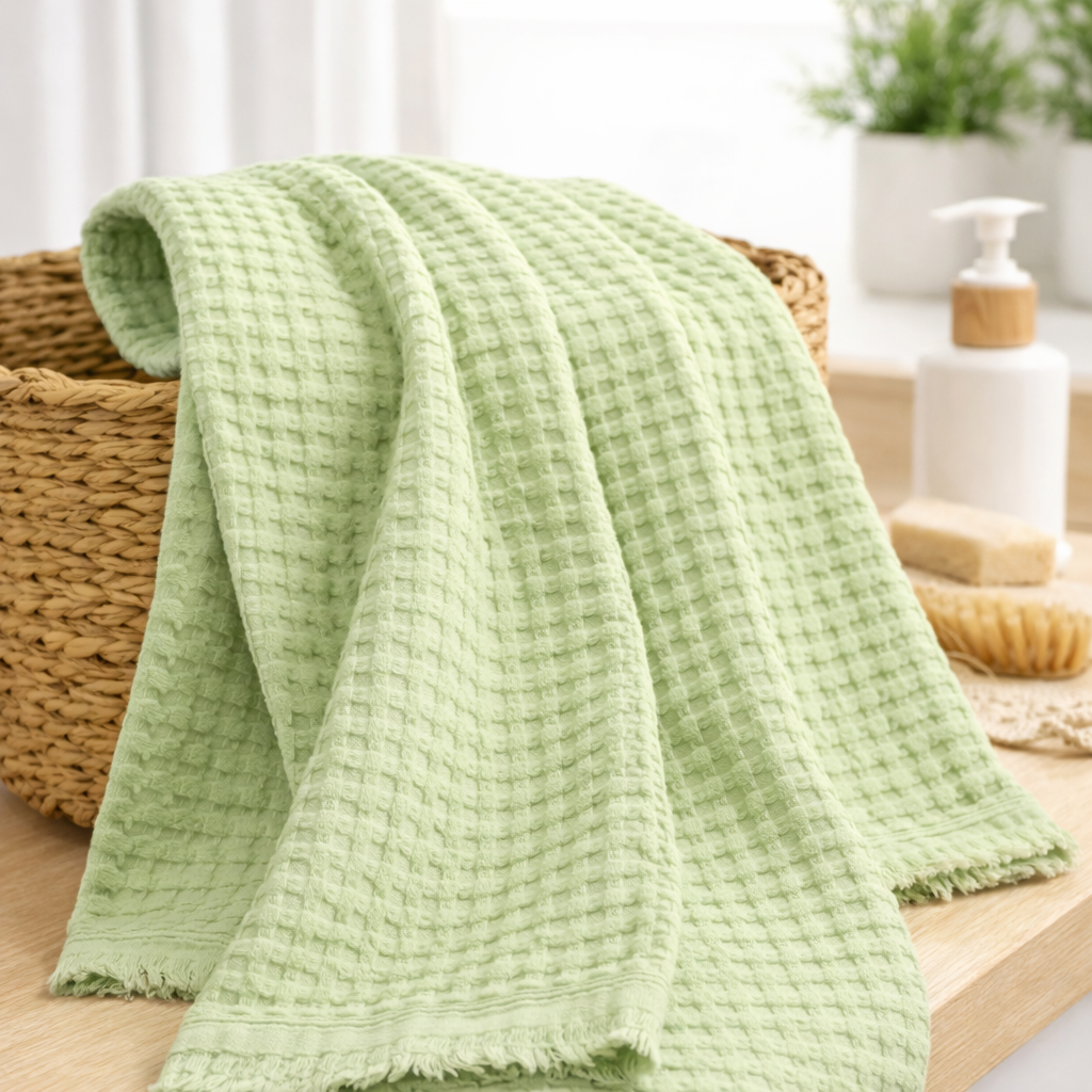 Рушник 40х70см вафельний Ярослав оливка, фото 1