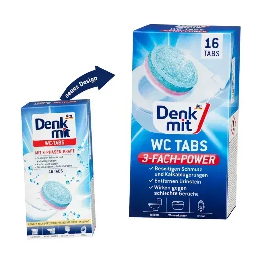 Таблетки для очищення туалету Denkmit WC-tabs 16шт Німеччина, фото 1