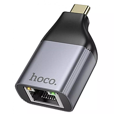 Адаптер Hoco UA35 USB-C to RJ45 — Перехідник Fast Ethernet 100 Мбіт/с