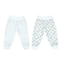 Штани дитячі для дівчинки Gabbi BR-25-12 (комплект 2 шт) літо р. 74 білий/білий