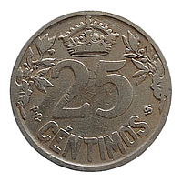 Іспанія 25 сентимів, 1925