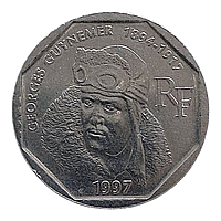 Франція 2 франка, 1997 80-та річниця - Смерть Жоржа Гінемера