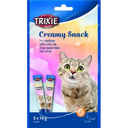 Ласощі для котів Trixie (Тріксі) Creamy Snacks з білою риби 5х14 г