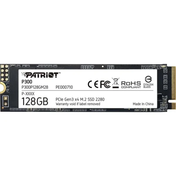 Внутрішній SSD диск Patriot P300 (P300P128GM28) Black 128GB, фото 1