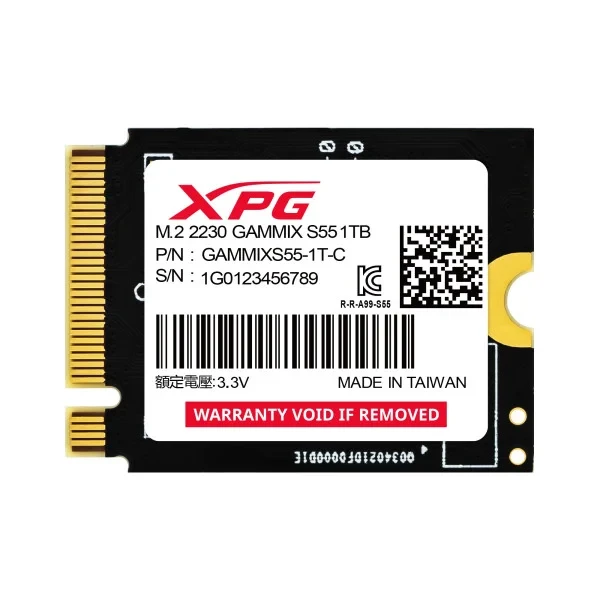Внутрішній SSD диск ADATA GAMMIX S55 M.2 2230 1TB (SGAMMIXS55-1T-C), фото 1