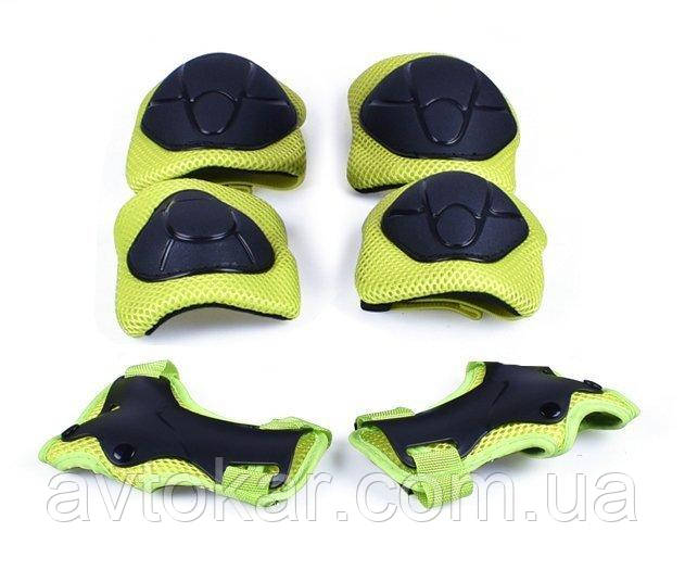 Захист дитячий (Косте, лікті, коліна) FSK M01 чорно-салатний, S ORG, фото 1