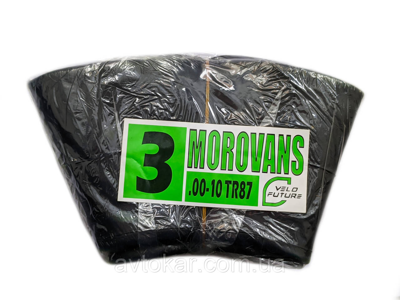 Камера 10" Морованс для мототехніки 3.00-10 TR87 з кривим ніпелем ORG, фото 1