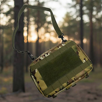 Підсумок для планшета 11" на системі Molle, 27×19×5 см, Мультикам / Тактична сумка для планшета / Підсумок чохол для планшета