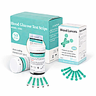 Прилад для вимірювання цукру + 50 тестів, від батарейки, GS61 / Глюкометр / Вимірювач цукру в крові, фото 6