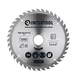 Диск по деревині 125×22.2×1.2 мм. 40 зубів INTERTOOL CT-3011