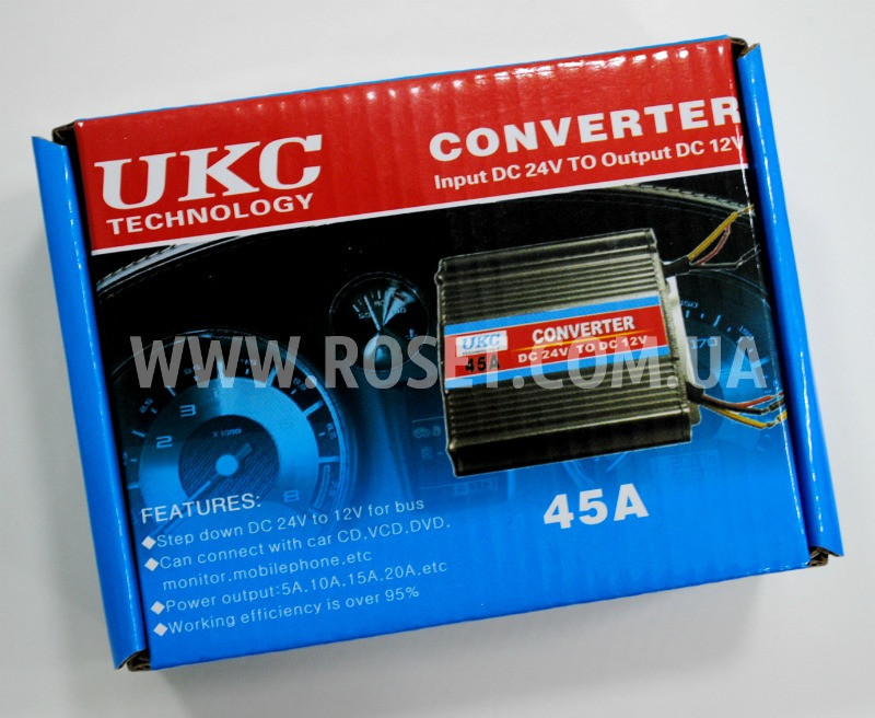 Автомобільний конвертер 24V 12V to - UKC Converter 45A