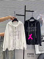 Кофта підліткова на блискавці з капюшоном на дівчинку 120-170 см "AMD" купити гуртом в Одесі на 7км