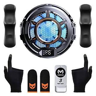 Игровой комплект для игры на планшете: кулер MEMO CX05 + перчатки MEMO 2 шт. + напальчники 2 шт. + пудра + держатели для планшета