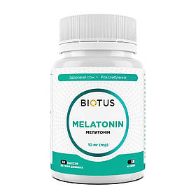 Мелатонін, Melatonin, Biotus, 10 мг, 60 капсул yY.