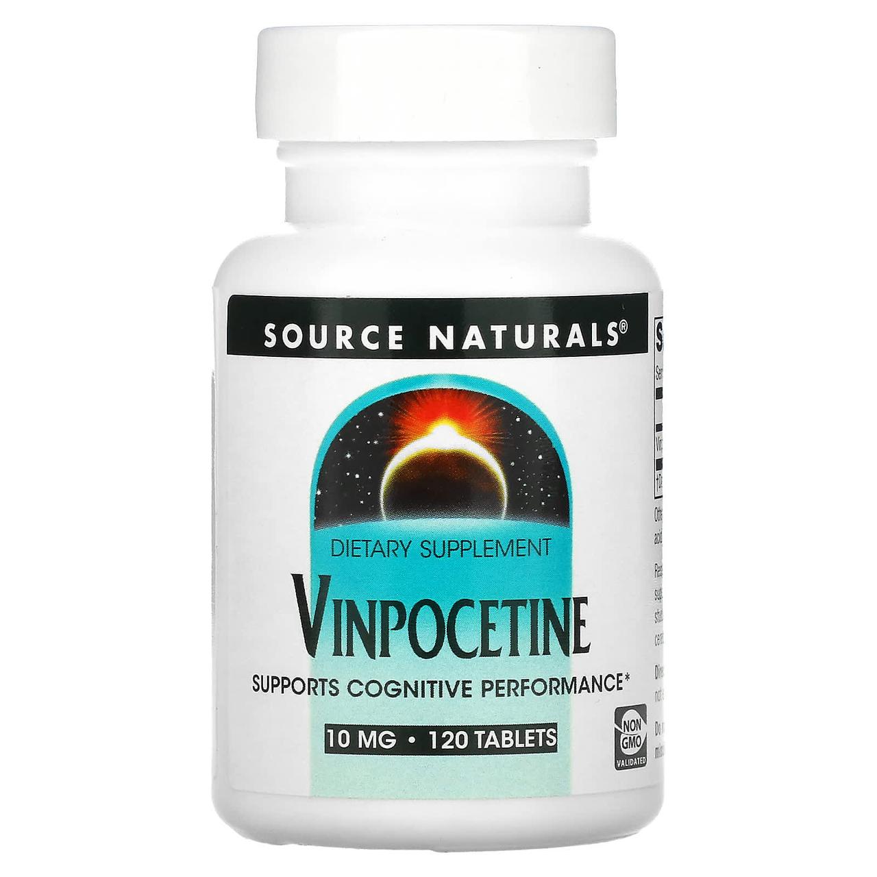 Вітаміни для мозку, Vinpocetine, Source Naturals, 10 мг, 120 таблеток yY., фото 1