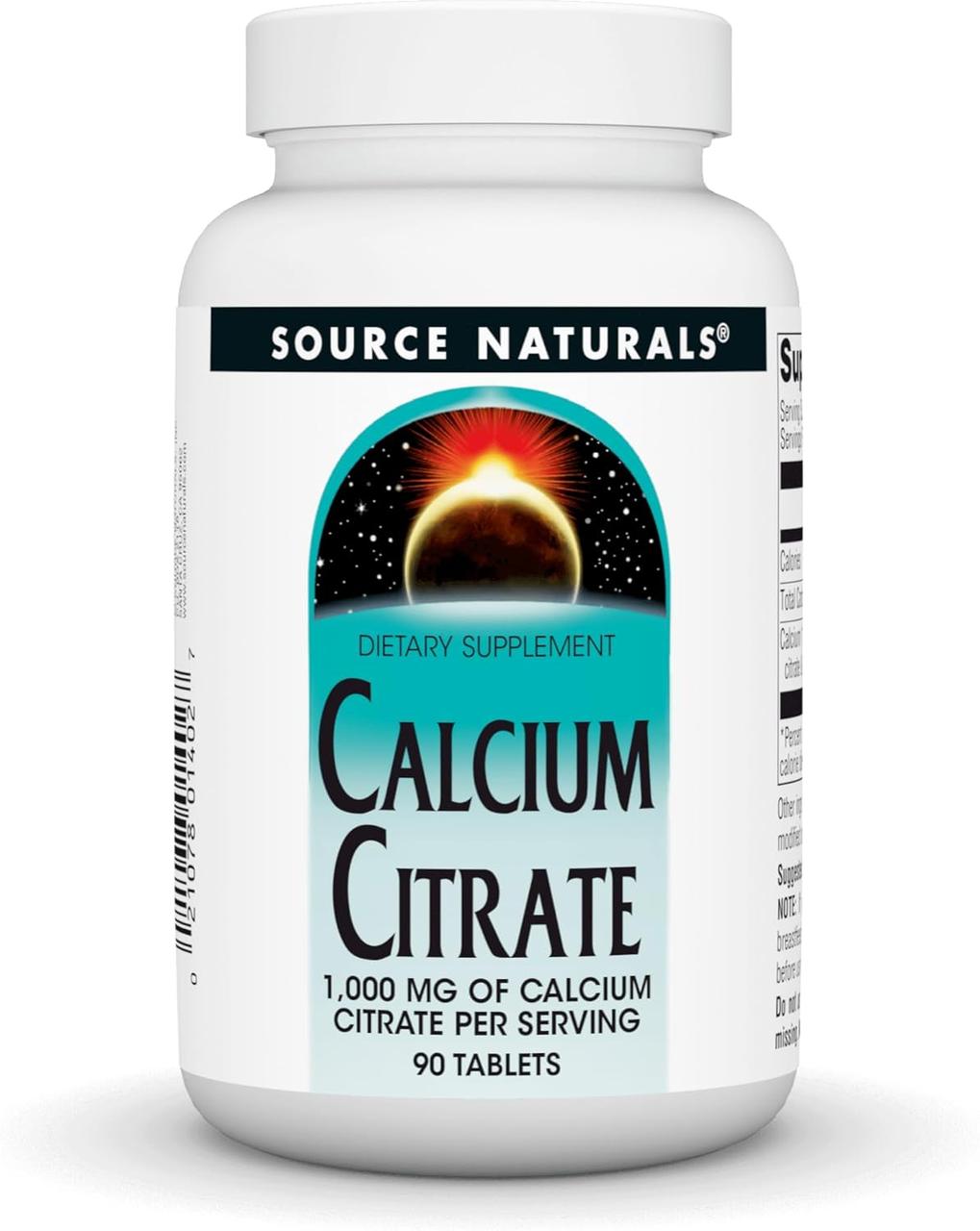 Кальцій цитрат, Calcium Citrate, Source Naturals, 1000 мг, 90 таблеток yY., фото 1
