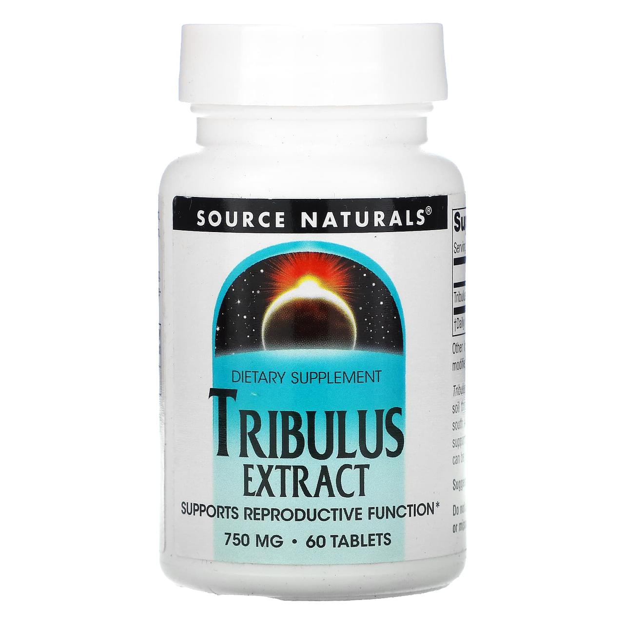 Трибулус екстракт, Tribulus, Source Naturals, 750 мг, 60 табл. yY., фото 1