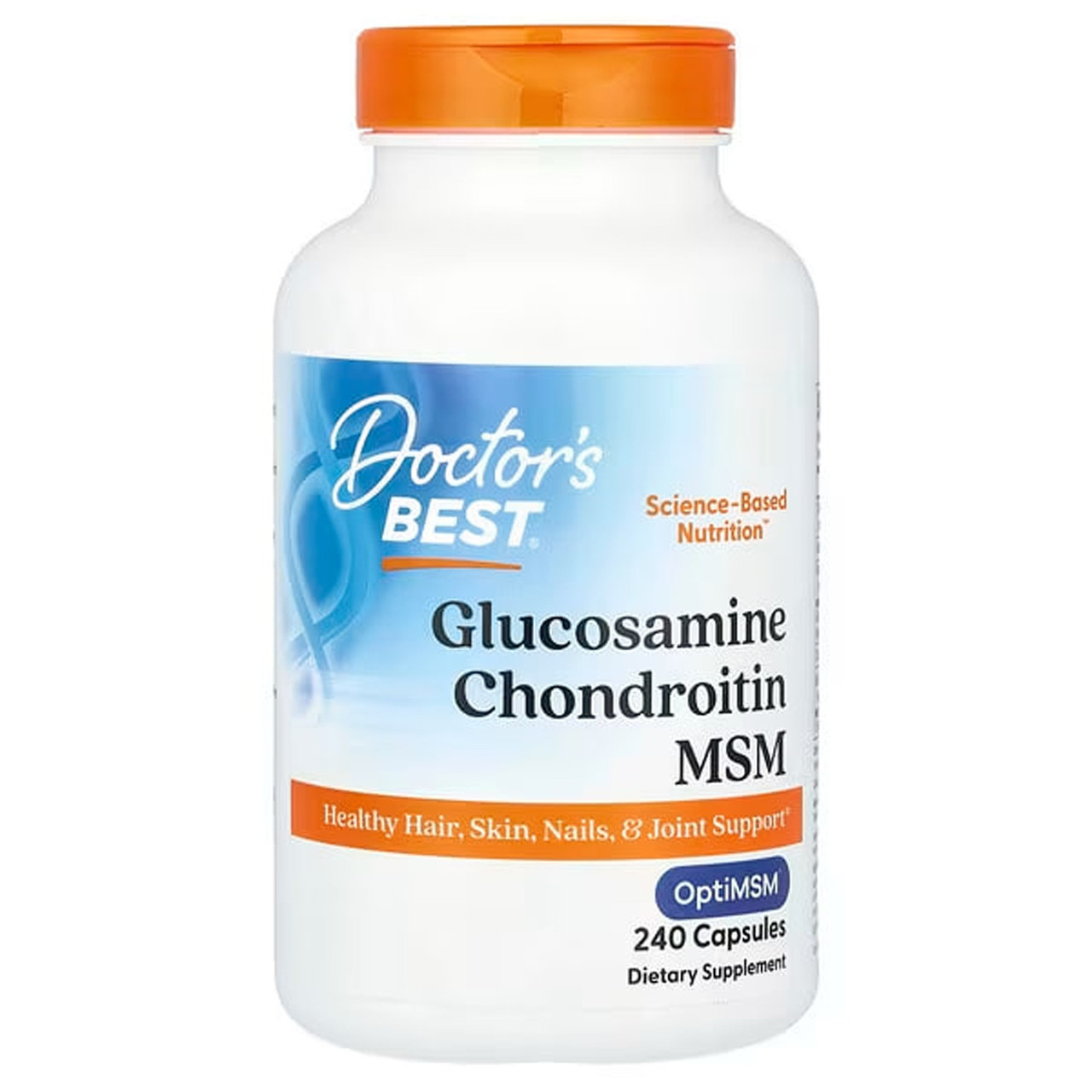 Глюкозамін, хондроїтин, МСМ, Glucosamine Chondroitin MSM, Doctor's Best, 240 капсул yY., фото 1