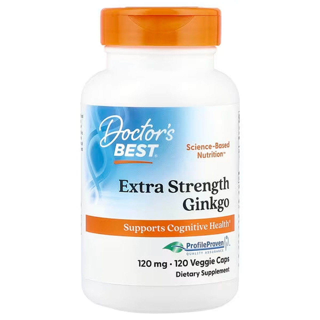 Гінкго Білоба, Extra Strength Ginkgo, Doctor's Best, екстрасильний, 120 мг, 120 веганських капсул yY., фото 1