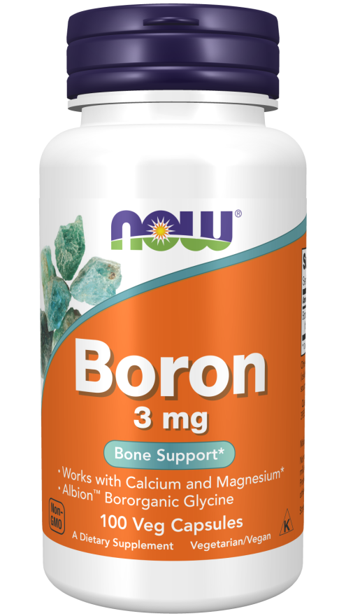 Бор, Boron, Now Foods, 3 мг, 100 вегетаріанських капсул yY., фото 1