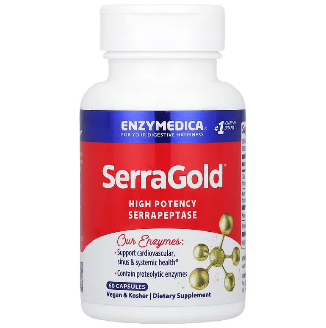 Серрапептаза для серця, High Activity Serrapeptase, Enzymedica, 60 капсул yY., фото 1