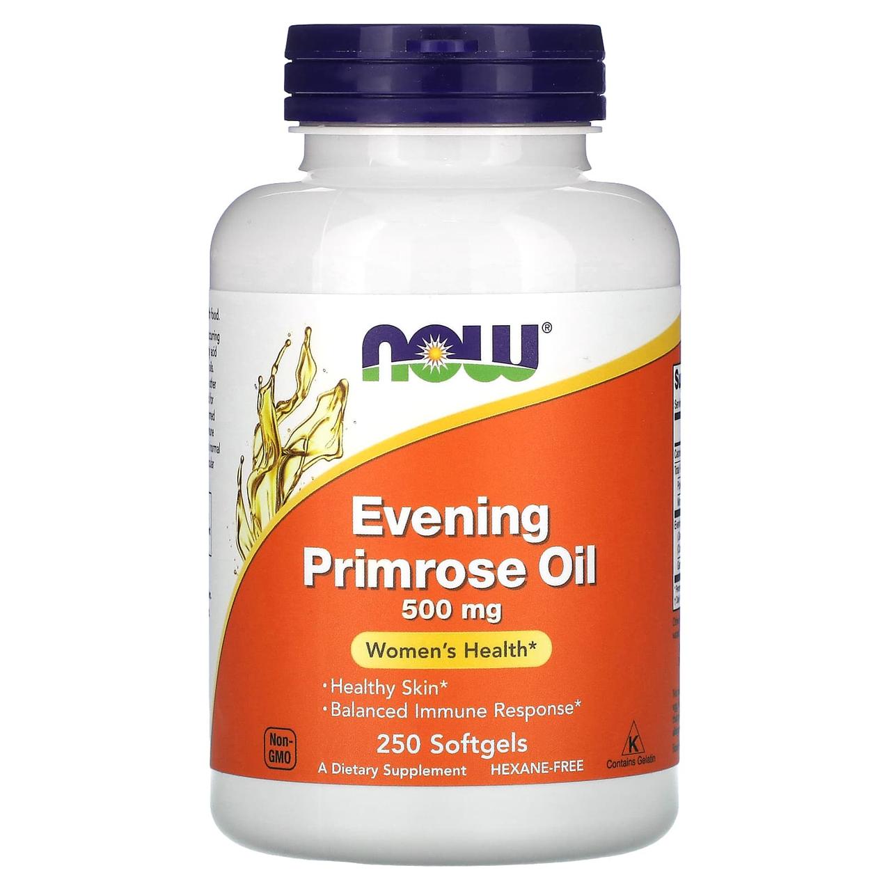 Олія вечірньої примули, Evening Primrose Oil, Now Foods, 500 мг 250 капсул yY., фото 1