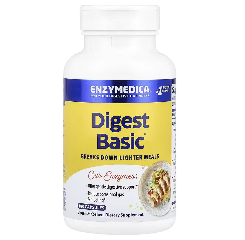 Ферменти для травлення, Essential Enzyme Formula, Enzymedica, 180 капсул yY., фото 1