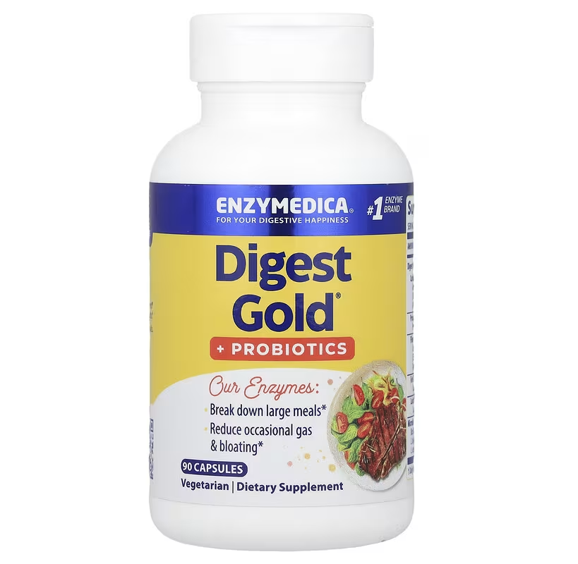 Ензими плюс пробіотики, Digest Gold Probiotics, Enzymedica, 90 капсул yY., фото 1