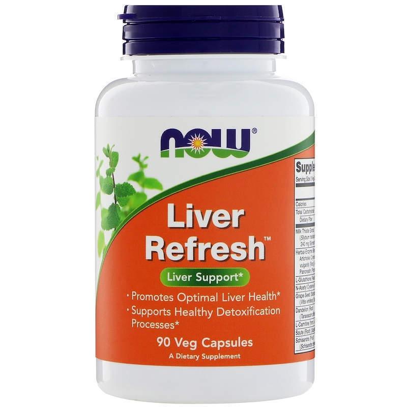 Підтримка печінки, Liver Refresh, Now Foods, 90 рослинних капсул yY., фото 1