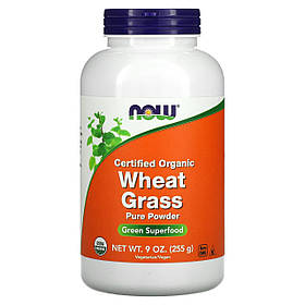 Пророщена пшениця, Wheat Grass, Now Foods, органічна, сертифікована, 255 г yY.