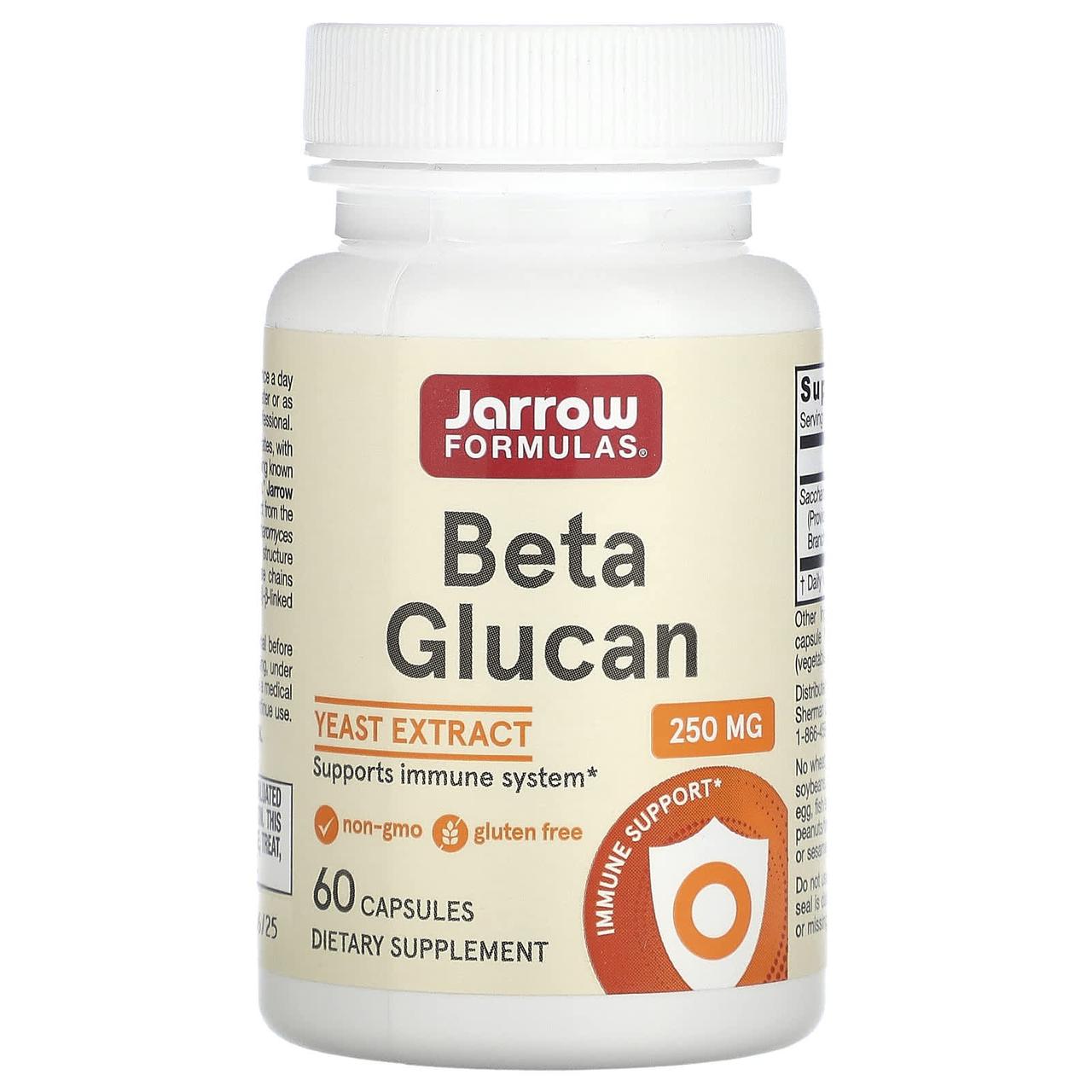 Бета глюкан, Beta Glucan, Jarrow Formulas, імунна підтримка, 60 капсул yY., фото 1