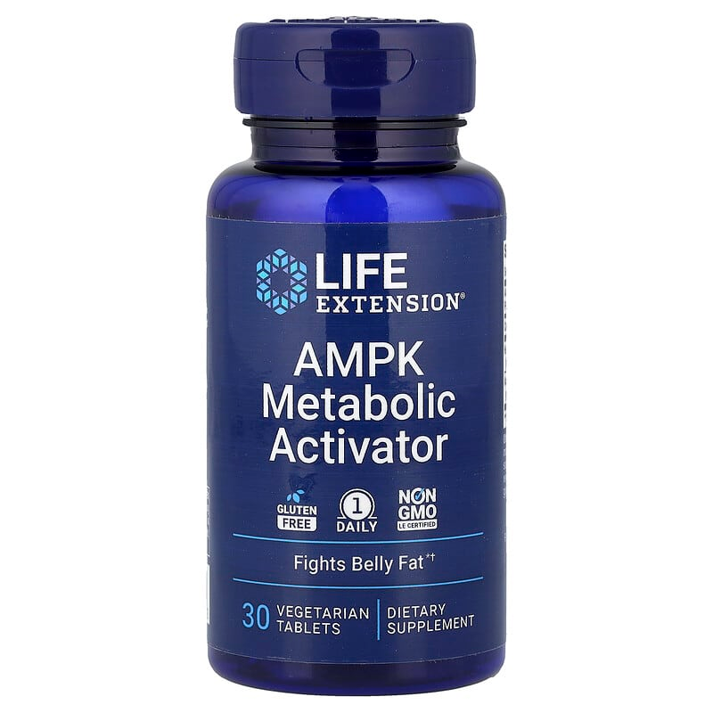 Активатор метаболізму AMPK, Metabolic Activator, Life Extension, 30 вегетаріанських таблеток yY., фото 1