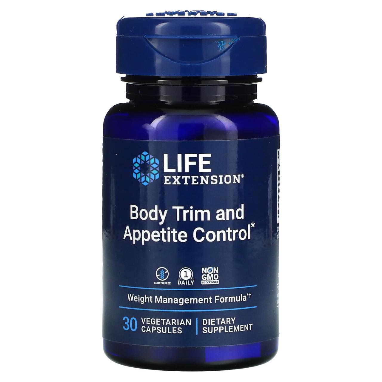 Зниження ваги та контроль апетиту, Body Trim and Appetite Control, Life Extension, 30 вегетаріанських капсул yY., фото 1