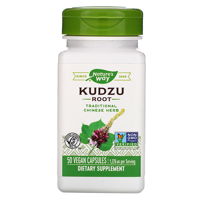 Кудзу, Kudzu Root, Nature's Way, корінь, 1226 мг, 50 веганських капсул (613 мг на капсулу) yY., фото 1