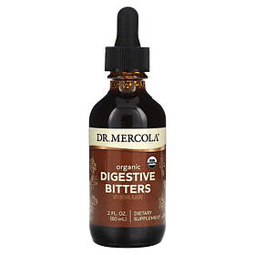 Травна підтримка, Digestive Bitters with Natural Flavors, Dr. Mercola, органічна, з натуральними ароматизаторами, 60 мл yY.