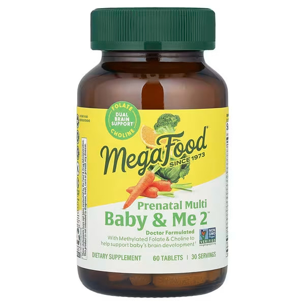 Вітаміни для вагітних 2, Baby & Me 2, MegaFood, 60 таблеток yY., фото 1