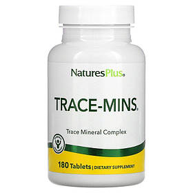 Мультимінерали, Trace-Mins, Nature's Plus, 180 таблеток yY.