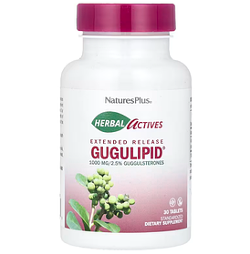 Гуггул, Gugulipid, Nature's Plus, Herbal Actives, 1000 мг, 30 таблеток yY.