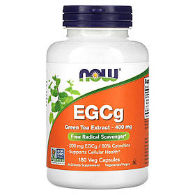 Зелений чай EGCg (Green Tea), Now Foods, екстракт, 400 мг, 180 капсул yY.