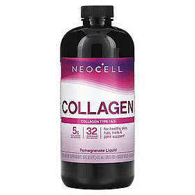Колаген 1 та 3 типу, Collagen Type 1 & 3 Liquid, NeoCell, рідкий, концентрат гранату, 473 мл yY.