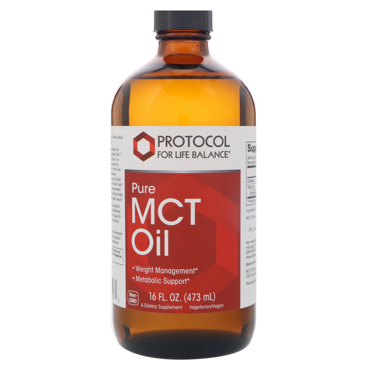 Олія MCT, Pure MCT Oil, Protocol for Life Balance, 473 мл yY., фото 1