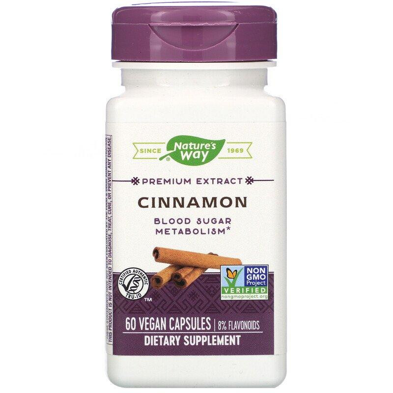 Екстракт кориці, Cinnamon, Nature's Way, стандартизований, 60 капсул yY., фото 1