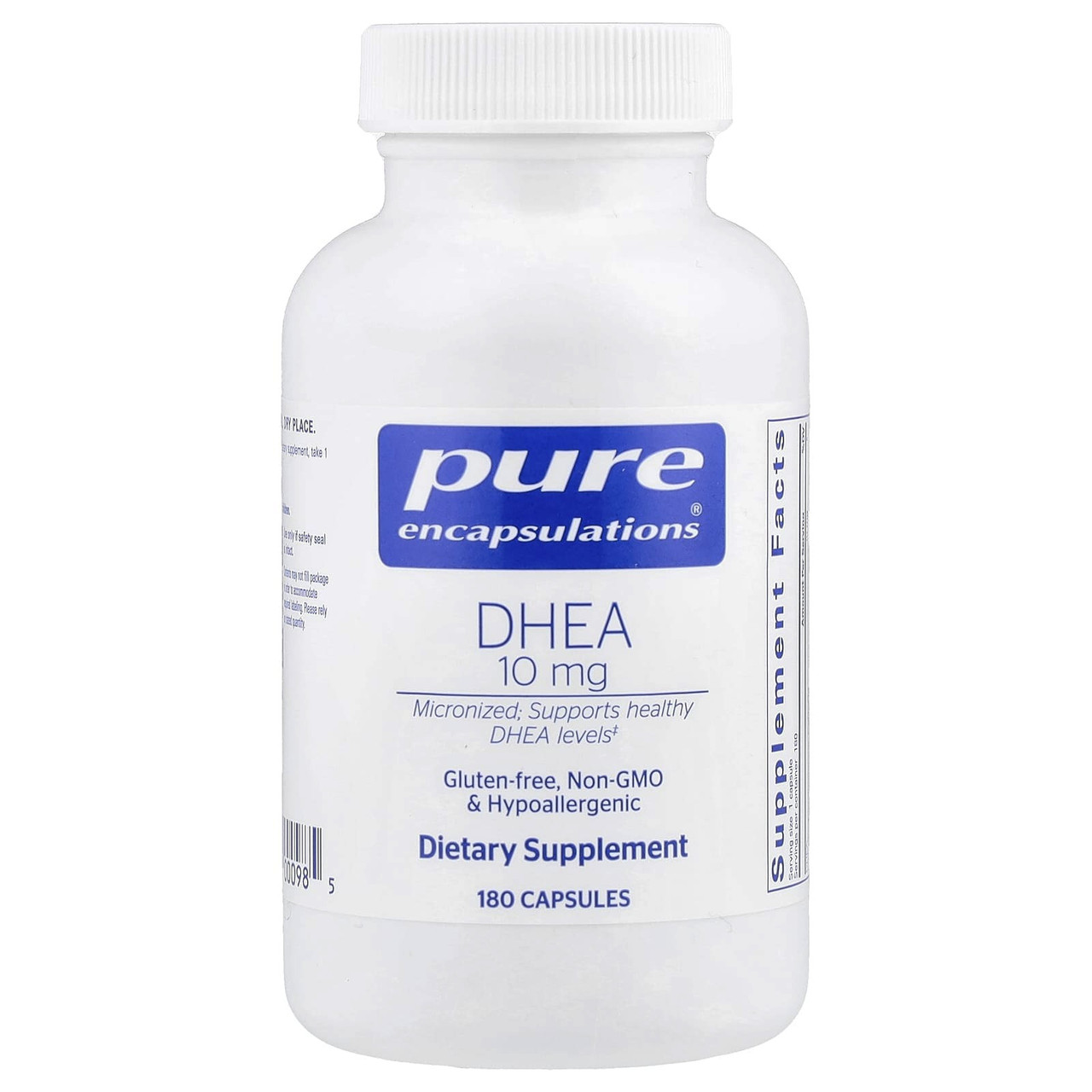 ДГЕА, DHEA, Pure Encapsulations, підтримка імунітету, спалювання жиру, гормонального балансу та емоційного благополуччя, 10 мг,, фото 1