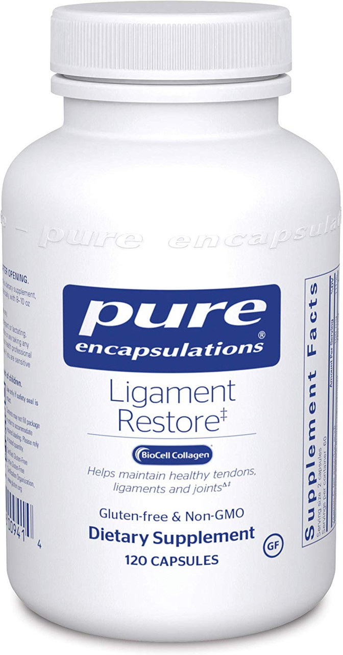 Підтримка в здоровому стані сухожиль, зв'язок і суглобів, Ligament Restore, Pure Encapsulations, 120 капсул yY., фото 1