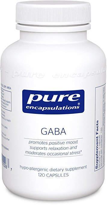 ГАМК, GABA, Pure Encapsulations, підтримка релаксації та зменшення випадкового стресу, 120 капсул yY., фото 1