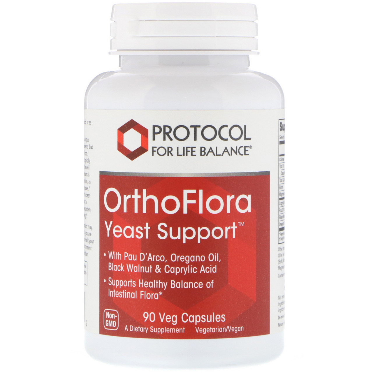 Підтримка кишкової мікрофлори, OrthoFlora Yeast Support, Protocol for Life Balance, 90 кап. yY., фото 1